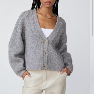 Aritzia Gray Knit Cardigan